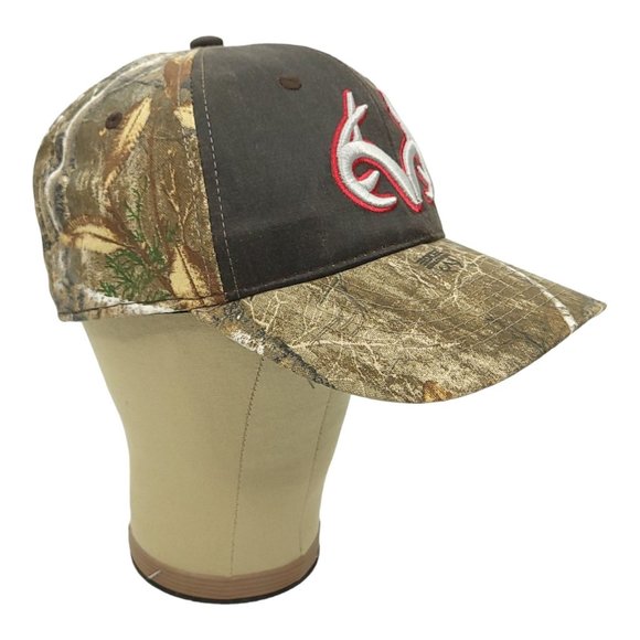 Realtree Edge Camo Embroidered Antlers Logo Snapback Cap Trucker Hunter Hat NEW - Picture 3 of 12